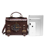 Steampunk Messenger Bag Leather Retro Briefcase Gothic Costume Accessory