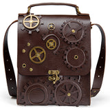 Steampunk Messenger Bag Leather Retro Briefcase Gothic Costume Accessory