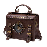 Steampunk Messenger Bag Leather Retro Briefcase Gothic Costume Accessory