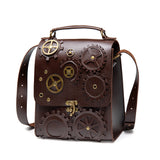 Steampunk Messenger Bag Leather Retro Briefcase Gothic Costume Accessory