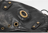 Steampunk Pilot Hat with Goggles Motorcycle Faxu Leather Flying Hat Cap