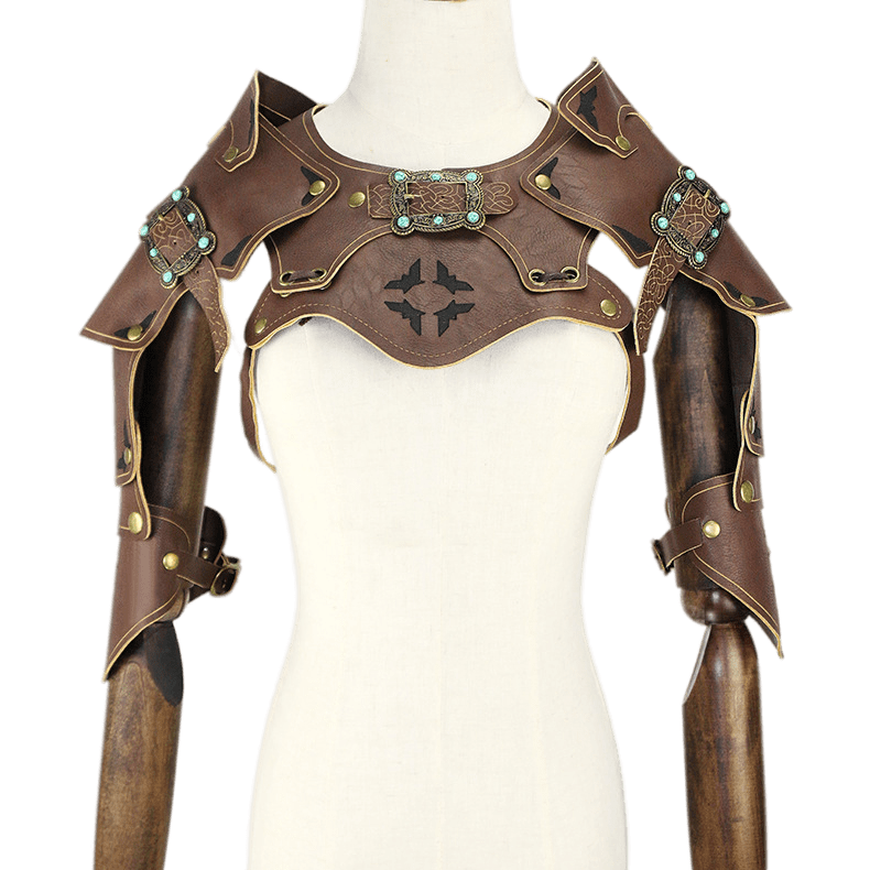Steampunk Retro Clothes Medieval Costume Shawl Vintage Shoulder Armor Cosplay