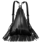 Steampunk Retro Medieval Gothic Fringe Bag Black Backpack