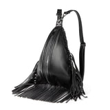 Steampunk Retro Medieval Gothic Fringe Bag Black Backpack