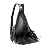 Steampunk Retro Medieval Gothic Fringe Bag Black Backpack