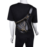 Steampunk Waist Leather Shoulder Leg Hip Holster Pouch Chain Bags Unisex