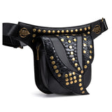 Steampunk Waist Leather Shoulder Leg Hip Holster Pouch Chain Bags Unisex