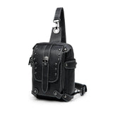 Steampunk Waist Fanny Gothic Leather Shoulder Crossbody Bag