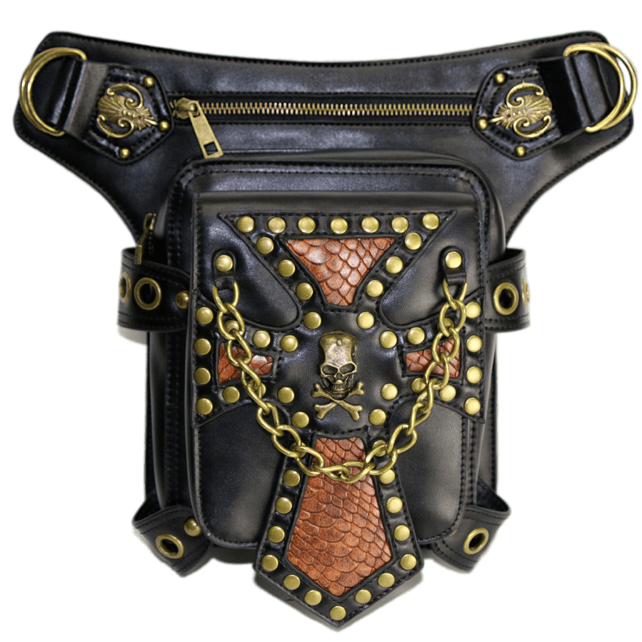 Gothic Steampunk Waist Bag Drop Leg Arm Bag Pack Waist Shoulder Fanny Pouch Bag