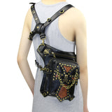 Gothic Steampunk Waist Bag Drop Leg Arm Bag Pack Waist Shoulder Fanny Pouch Bag