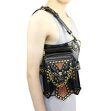 Gothic Steampunk Waist Bag Drop Leg Arm Bag Pack Waist Shoulder Fanny Pouch Bag