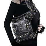 Steampunk Waist Pack Leather Shoulder Holster Purse Travel Pouch Bag