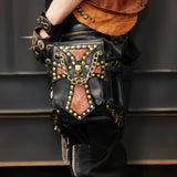 Gothic Steampunk Waist Bag Drop Leg Arm Bag Pack Waist Shoulder Fanny Pouch Bag