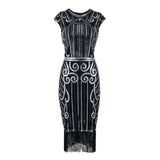 Women's 1920s Sequins Flapper Gatsby Cocktail Tassel 20s Dress