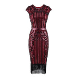Women's 1920s Sequins Flapper Gatsby Cocktail Tassel 20s Dress