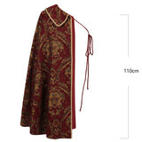 Tudor Cape Men Medieval Renaissance Costumes Noble Tudor King Costume Cape Ren Faire Half Shoulder Cloak