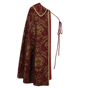Tudor Cape Men Medieval Renaissance Costumes Noble Tudor King Costume Cape Ren Faire Half Shoulder Cloak