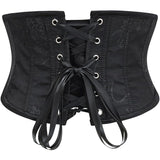 Underbust Corset Tops for Women Lace Up Waist Corset Underbust Renaissance Half Mini Waist Cincher