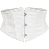 Underbust Corset Tops for Women Lace Up Waist Corset Underbust Renaissance Half Mini Waist Cincher