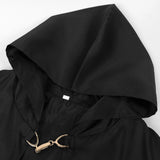 Unisex Halloween Robe Hooded Cloak Costume Masquerade Cosplay Costume Robe Cloak for Knight Wizard Devil