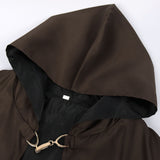 Unisex Halloween Robe Hooded Cloak Costume Masquerade Cosplay Costume Robe Cloak for Knight Wizard Devil