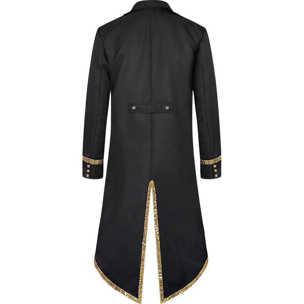 Unisex Steampunk Victorian Jacket Gothic Tailcoat Costume Vintage Tuxedo Viking Renaissance Pirate Halloween Coats