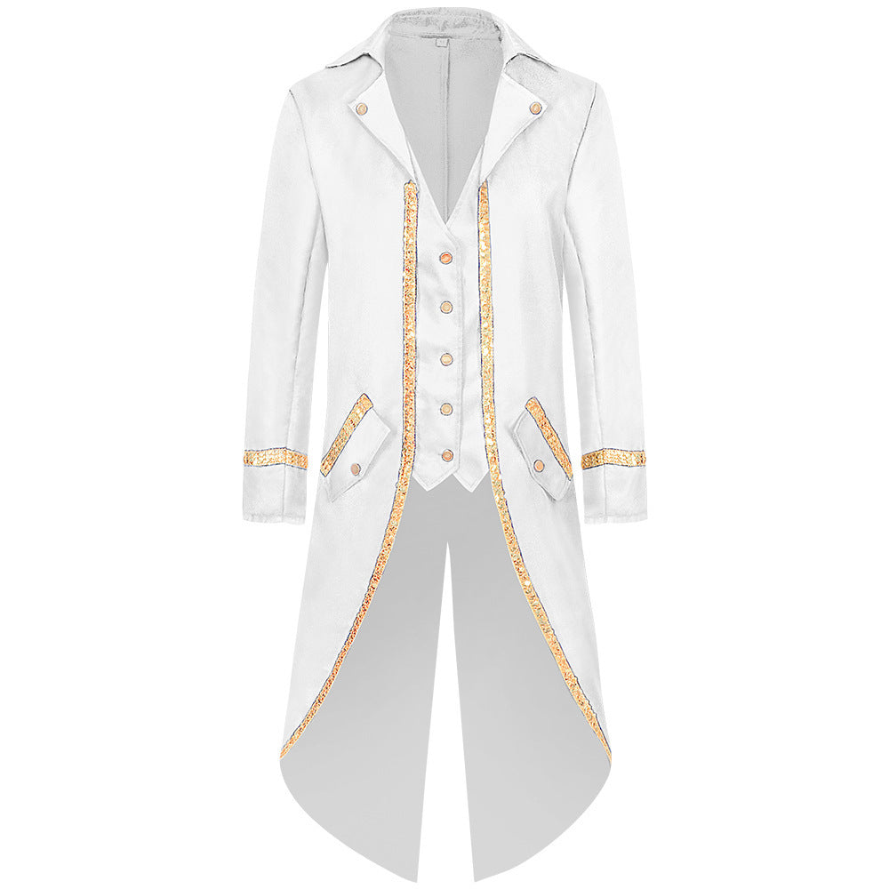 Unisex Steampunk Victorian Jacket Gothic Tailcoat Costume Vintage Tuxedo Viking Renaissance Pirate Halloween Coats