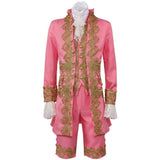 Victorian Costume Men Rococo Costume Suit 18th Century Regency Jacket Vest Prince Cosplay Halloween