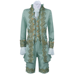 Victorian Costume Men Rococo Costume Suit 18th Century Regency Jacket Vest Prince Cosplay Halloween