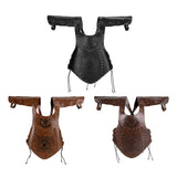 Viking Faux Leather Embossed Chest Armor Retro Medieval Knight Leather Armor for LARP Cosplay