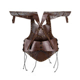 Viking Faux Leather Embossed Chest Armor Retro Medieval Knight Leather Armor for LARP Cosplay