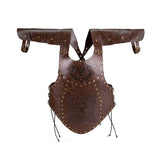 Viking Faux Leather Embossed Chest Armor Retro Medieval Knight Leather Armor for LARP Cosplay