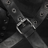 Viking Faux Leather Embossed Chest Armor Retro Medieval Knight Leather Armor for LARP Cosplay