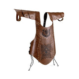 Viking Faux Leather Embossed Chest Armor Retro Medieval Knight Leather Armor for LARP Cosplay