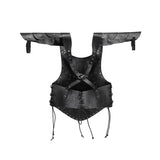 Viking Faux Leather Embossed Chest Armor Retro Medieval Knight Leather Armor for LARP Cosplay