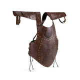 Viking Faux Leather Embossed Chest Armor Retro Medieval Knight Leather Armor for LARP Cosplay