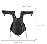 Viking Faux Leather Embossed Chest Armor Retro Medieval Knight Leather Armor for LARP Cosplay