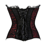 Vintage Corsets for Woman Fashion Bustier Tops Overbust Lace Up Back Top