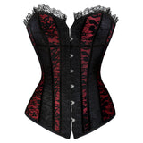 Vintage Corsets for Woman Fashion Waist Trainer Bustier Tops Overbust Lace Up Back Top