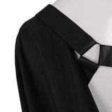 Vintage Medieval Half Shoulder Cloak Halloween Medieval Cosplay Costume with Adjustable Straps Gothic Half Cape for Men Women