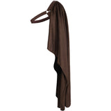 Vintage Medieval Half Shoulder Cloak Halloween Medieval Cosplay Costume with Adjustable Straps Gothic Half Cape for Men Women