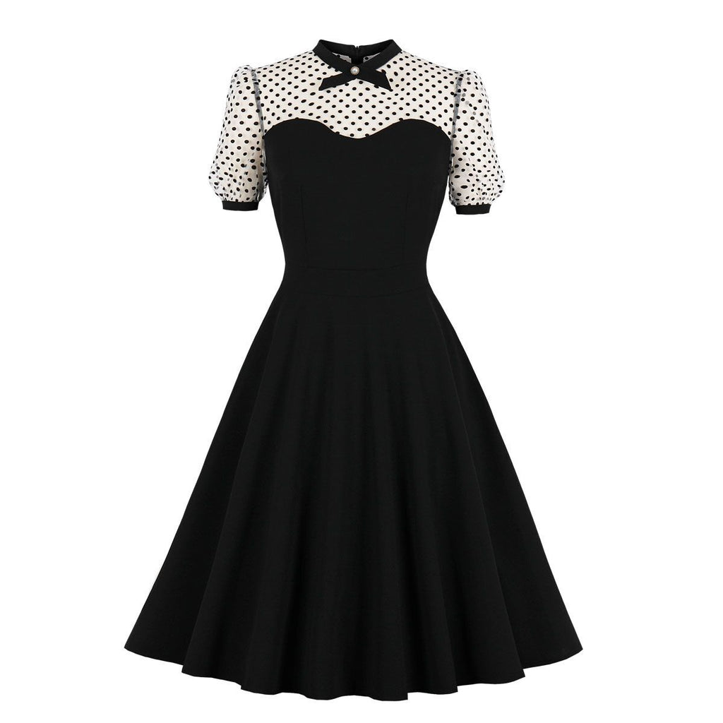 Women 1950s Gothic Vintage Style High Waist Tunic Party Swing Dresses