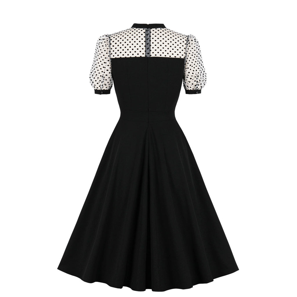 Women 1950s Gothic Vintage Style High Waist Tunic Party Swing Dresses