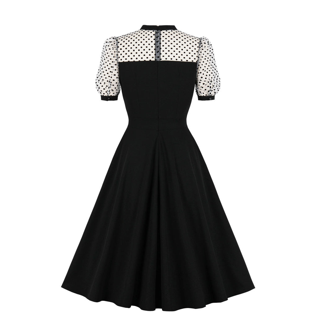 Women 1950s Gothic Vintage Style High Waist Tunic Party Swing Dresses