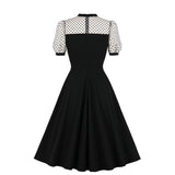 Women 1950s Gothic Vintage Style High Waist Tunic Party Swing Dresses