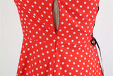 Vintage Women 1950s Rockabilly Swing Dress Pinup 50s Retro Hepburn Style Halterneck A-Line Dresses