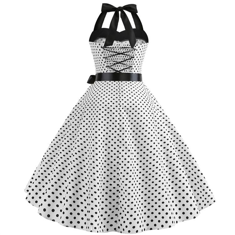 Vintage Women 1950s Rockabilly Swing Dress Pinup 50s Retro Hepburn Sty Hiipps Vintage Women 1950s Rockabilly Swing Dress Pinup 50s Retro Hepburn Sty Hiipps