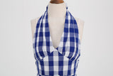 Women 1950s Pink Plaid Dress Pink Gingham Dress 50s Vintage Halloween Costume Dresses