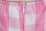 Women 1950s Pink Plaid Dress Pink Gingham Dress 50s Vintage Halloween Costume Dresses