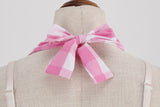 Women 1950s Pink Plaid Dress Pink Gingham Dress 50s Vintage Halloween Costume Dresses
